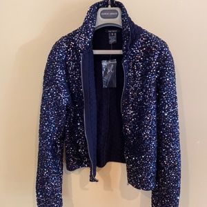 Pink Tartan Embellished Cardigan Sweater